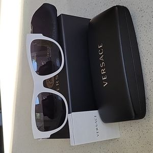 Versace white sunglasses